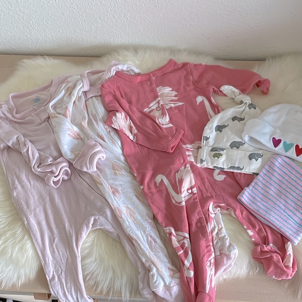 0-3M Girls Pajama Bundle